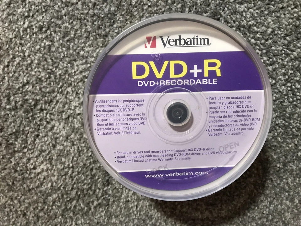 Verbatim DVD+R Discs   4.7GB  16x  50/Pack   120 min video  New & Factory Sealed - Image 3 of 4