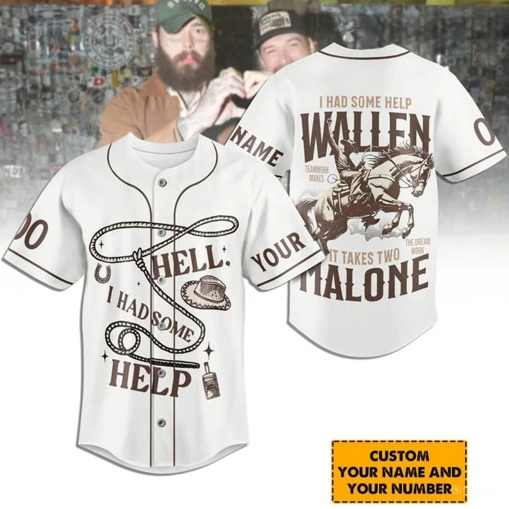 Wallen Western x Post Malone Baseball Jersey