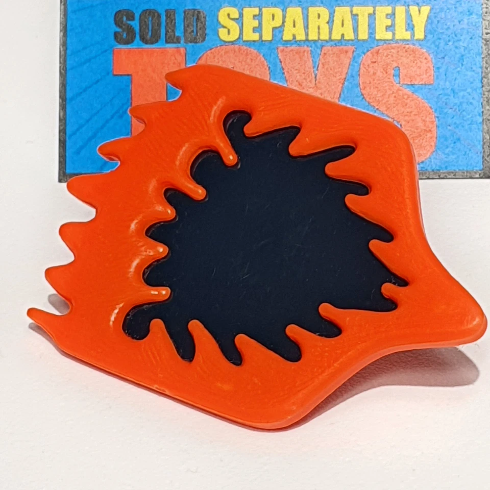 Super Naturals Burnheart SHIELD original 1987 Tonka naranja arma accesorio D Foto 3 de 4