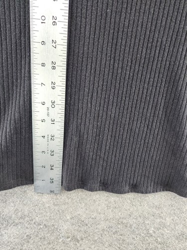 Wet Seal Dress Womens Large Long Sleeve Black Ribbed Keyhole Neck - Picture 7 of 7