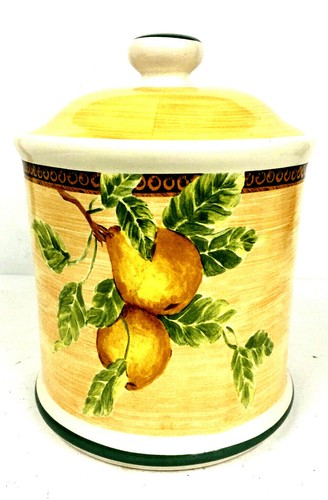 Jay Import Company Cookie Biscotti Jar Ceramic Plum Canisters - Picture 3 of 6