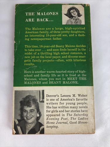 LEAVE IT TO BEANY by LENORA MATTINGLY WEBER, BERKLEY #Y772 1950 3rd VINTAGE PB - Picture 6 of 6