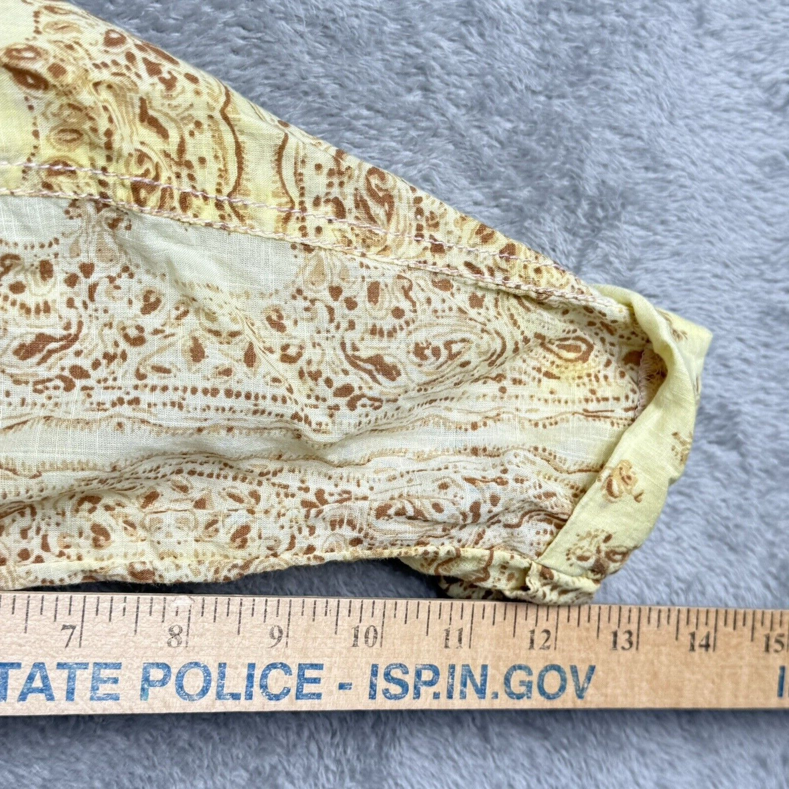 Anthropologie Pilcro The Tavi Batik Print Blouse Womens X-Small Shirt Top Boho