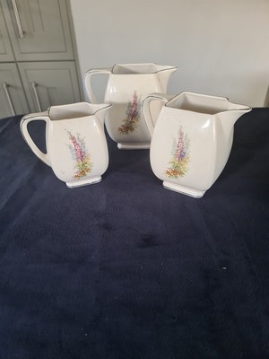 Vintage L & Sons englisches Geschirr 3er-Set x abgestuft verschiedene Größen Krug