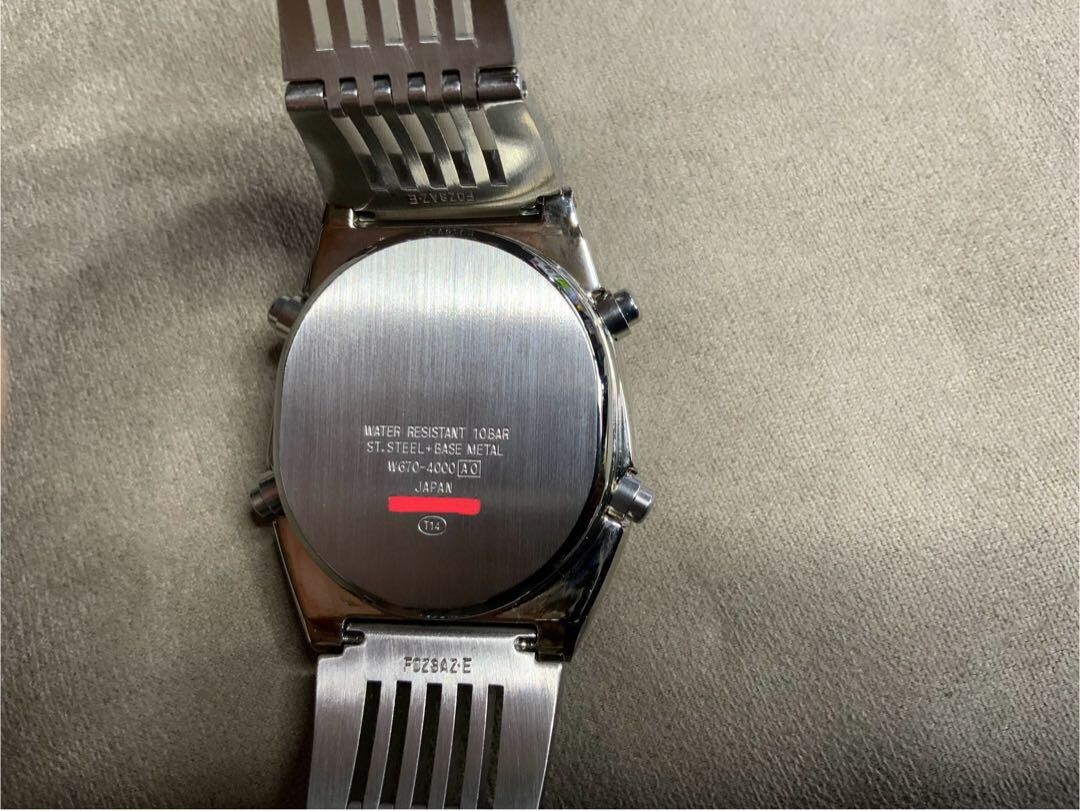 SEIKO ALBA W670-4000 ガンメタシルバー SEIKO ALBA AKA W670-4000 AMAD003 Vintage Watch Darth Vader