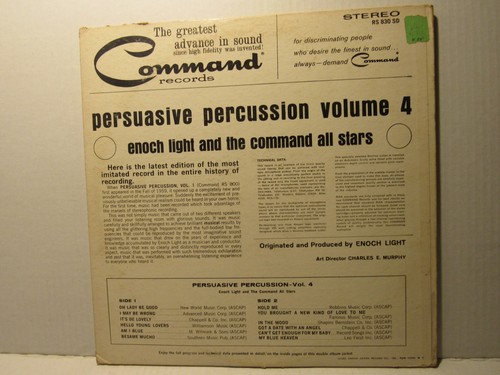 Enoch Light & The Command All-Stars – Persuasive Percussion - Vol. 4 - 1961 - Foto 4 di 6
