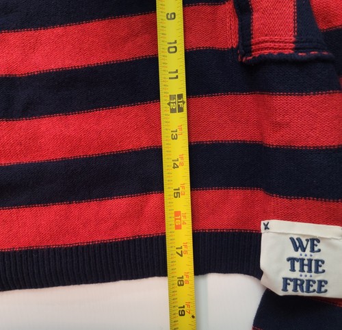 Suéter Recortado Free People We The Free Talla Grande Into the Azul Rayas Nuevo con Etiquetas - Imagen 13 de 14