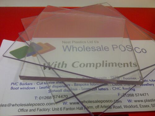 Clear Polycarbonate Plastic Sheet Tough Unbreakable material  - Picture 1 of 3