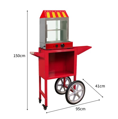 Machine Commerciale Cuiseur Vapeur Hot Dog avec Chariot Assorti, - Imagen 4 de 9