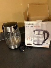 YASHE Electric Glass Kettle 1.7L, 2200W Fast Boil Kettle with Blue LED Light, Au