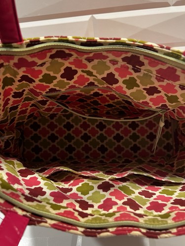 VERA BRADLEY Zippidy Tote HELLO DAHLIA Shoulder Tote - Picture 4 of 10