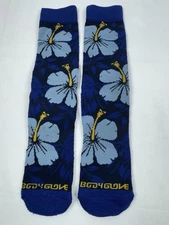 Body Glove Men’s Crew Socks Casual Funky Blue Yellow Black Floral Size 10-13 NEW