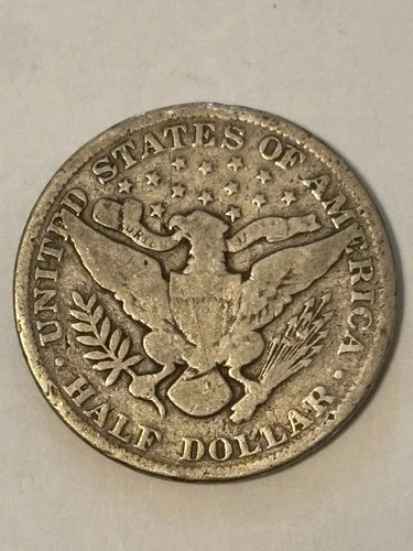 1896 Barber Half Dollar Silver Circulated Business Strike Uncertified US Coin