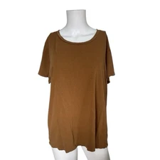 Jungmaven T-shirt Brown Short Sleeve Hemp Organic Cotton Womens Size Large L