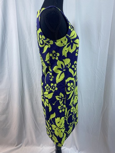 Tori Richard Women’s Size 2 Navy Blue Large Tropical Floral Print Sheath Dress - Picture 8 of 10