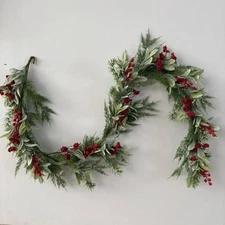 NeoL'artes 6.5 ft Mixed Artificial Pine & Eucalyptus Christmas Green&red