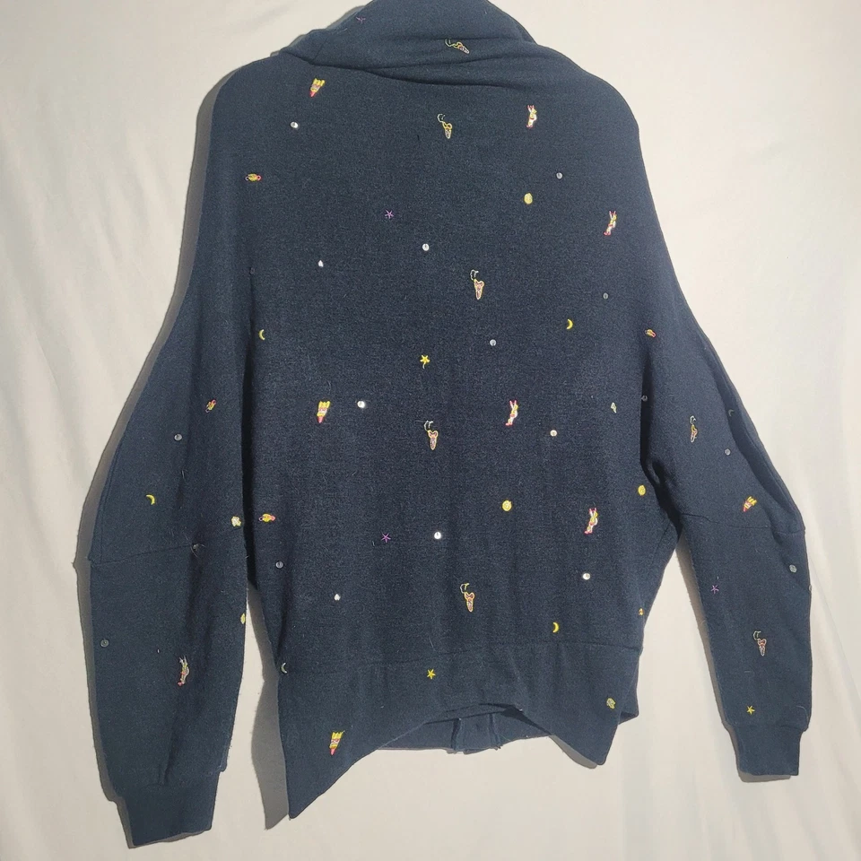 Cárdigan Tsumori Chisato Mujer M Patrón Cohete Raro Diseño Abstracto Foto 4 de 4
