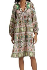 FARM RIO Amulet Long Sleeve Midi Dress ~ Sz S