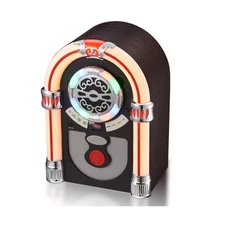 Retro Tabletop Jukebox with Bluetooth Speaker- Vintage Nostalgic St... Fast Ship