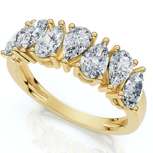 slim fit dress slacks 18ct Yellow Gold pave set 9 row diamond dress ring – House of Cerrone