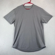 BYLT Shirt Mens XL Gray Drop Cut S/S Lux Premium Basics Crew Neck Stretch Tee