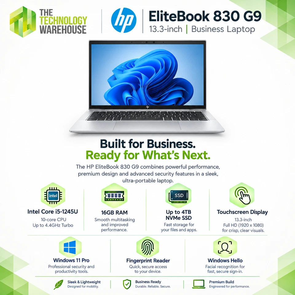 HP EliteBook 830 G9 · i5-1245U · 16GB · 256GB, photo 2 of 5