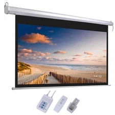 92" 16:9 Electric Motorized Indoor Projector Screen + Remote