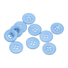  10pcs 28L Sewing Buttons 11/16"(18mm) Resin Round Flat 4-Hole Craft 