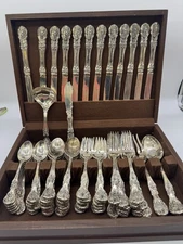 International Silver Co China 64 Pc Silver plated Set In Original Box Read