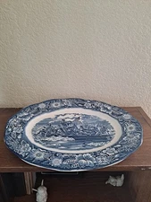 Liberty Blue Staffordshire 14” Oval Serving Platter
