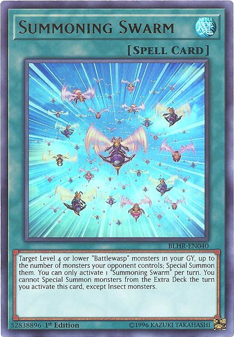 Yu-Gi-Oh Card - BLHR-EN040 - SUMMONING SWARM (ultra rare holo) - NM/M