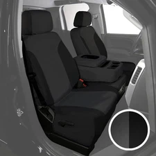 Saddleman Ultra Guard Ballistic 2nd Row Charcoal w Black Custom Seat Covers