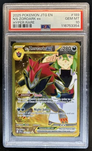 2025 Pokemon Journey Together N's Zoroark ex #189/159 PSA 10 GEM MINT