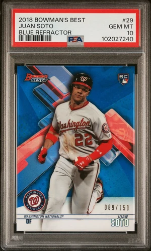 2018 Bowman'S Best #29 Juan Soto Blue Refractor PSA 10 #/250