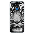 Xiaomi Redmi 9C Tiger Compatible Printed Silicone Case White & Black