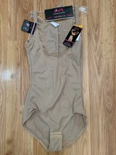 Maidenform Wear-Your-Own-Bra Firm Control Shapewear Bodysuit Beige Size S New