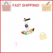 Foam Cannon with 1/4 Quick Connector, 1L Capacity, 5 Pressure Settings