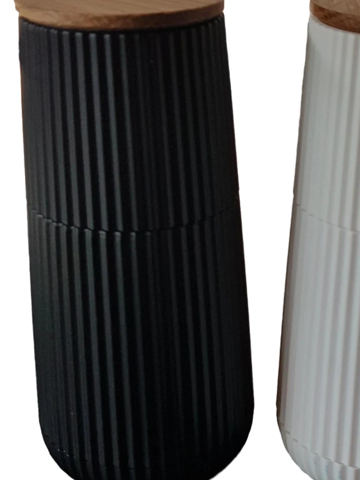 AdHoc Salz- und Pfeffermühle Set Modern Mehrfarbig Kunststoff Holzdeckel 12cm - Bild 3 von 4