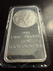 10 Troy oz. Silver Silvertowne Buffalo Bar .999 Fine Silver