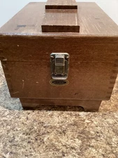 Vintage Wooden Amcrest Shoe Valet / Shoe Shine Box with Supplies