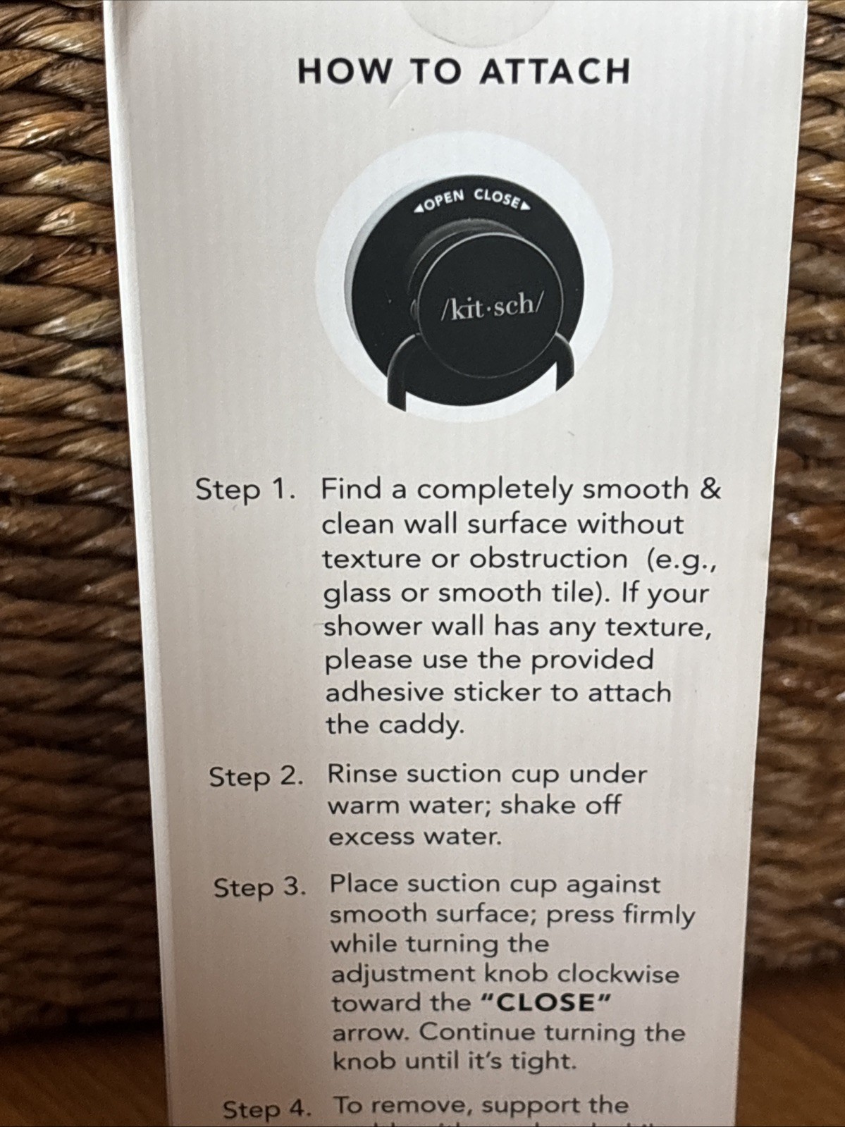 Kitsch Self Draining Shower Caddy w/ Suction Cup Rust Proof Bar Soap Holder New