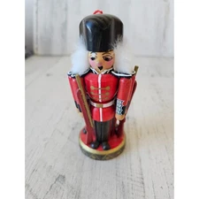 Wooden nutcracker ornament unique Xmas tree vintage