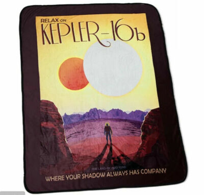 Kepler-16b Visions of the Future Blanket Throw 48 x 60  New ThinkGeek