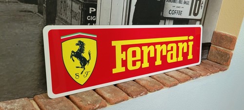 Ferrari logo aluminum sign 6" x 24" - Picture 2 of 3