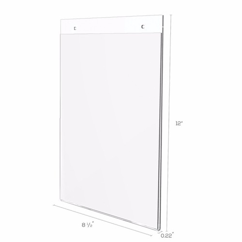 Dazzling Displays 25 Clear 8-1/2" x 11" Wall Mount Sign Holders - Picture 2 of 3