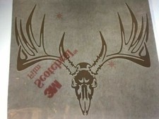 New Mossy Oak Graphics Big Rack Whitetail Skull Decal White - Free Shipping