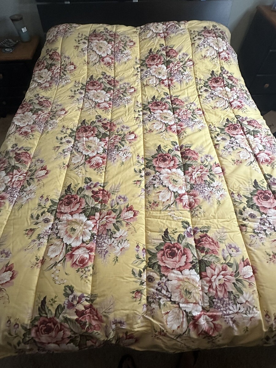 Ralph Lauren Sophie Brooke Yellow Floral Twin Comforter Set Bed