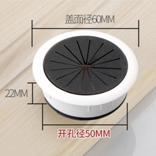 4Pcs 50mm Cable Hole Cover ABS Desk Cable Wire Cord Grommet, white