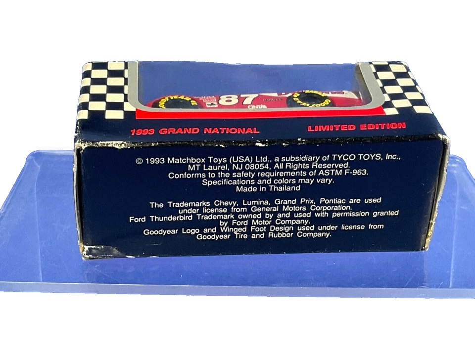 1993, Matchbox Super Stars, 'Joe Nemechek' #87 Dentyne, coche de carreras NASCAR 1:64 NUEVO EN CAJA Foto 2 de 4