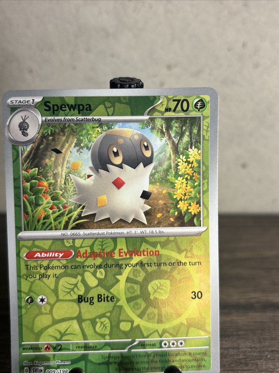 Pokémon TCG Spewpa Scarlet & Violet Base Set 009/198 Reverse Holo